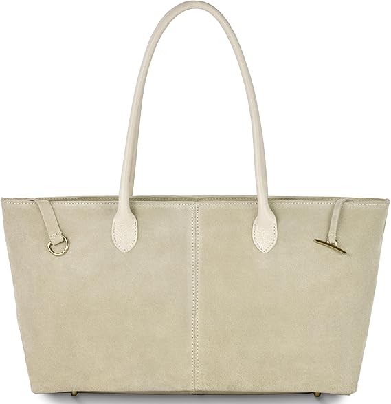 Women's Tote Bag — Long Handles and Relaxed Silhouette Beige